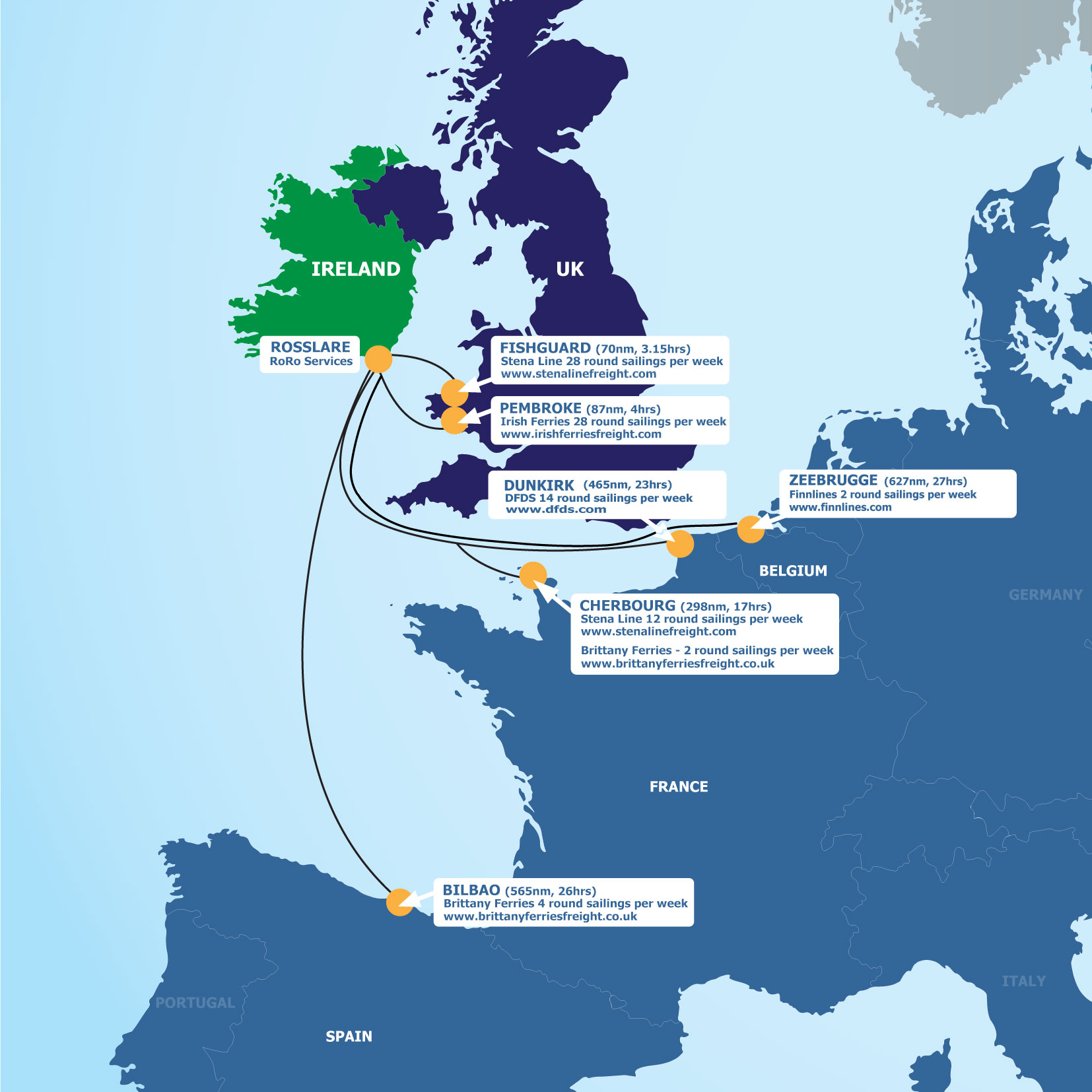 Rosslare Freight Map July 22 